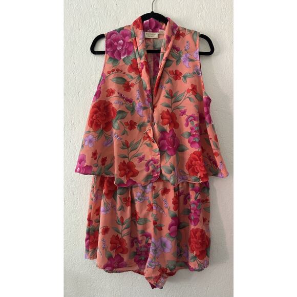 Vintage Victoria’s Secret Gold Label 3-Piece Lingerie Sleep Set Floral PS| LG - Picture 3 of 16